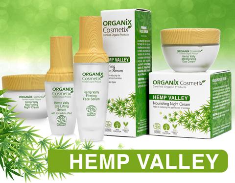 Organix Cosmetix Hemp Valley line from cosmetic manufacture in EU