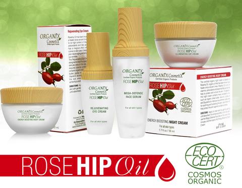 Organix Cosmetix Rosehip Oil line from cosmetic manufacture in EU